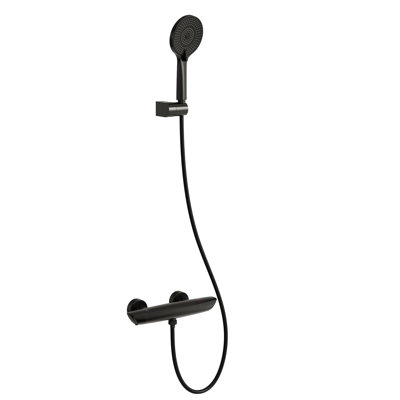 Exposed Thermostatic Shower Mixer with Hand Shower, Chrome