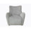 Swivel Accent Chair In Zinc Colored Fabric With Comfortable Seating And Transitional Design For Modern Interiors