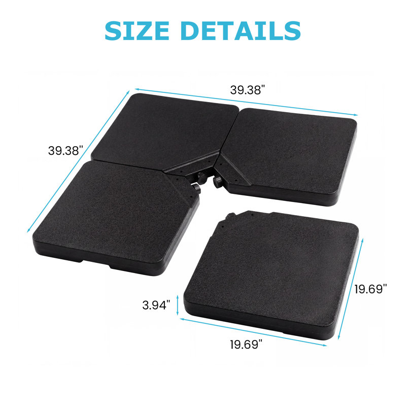 Base de parasol autoportante en PEHD de 256 lb