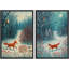 Hiver, impression sur toile encadrée, ensemble de 2 décorations murales de Noël-118759375-118759377