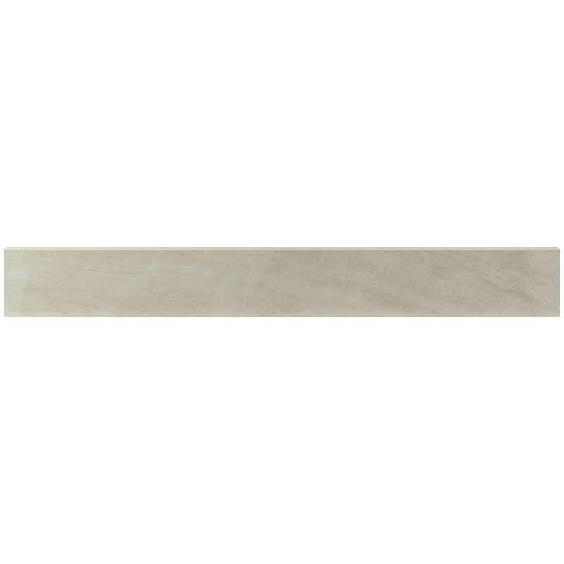 Bordure de tuile arrondie en porcelaine polie Chiara Sand 3 po x 24 po, Sable