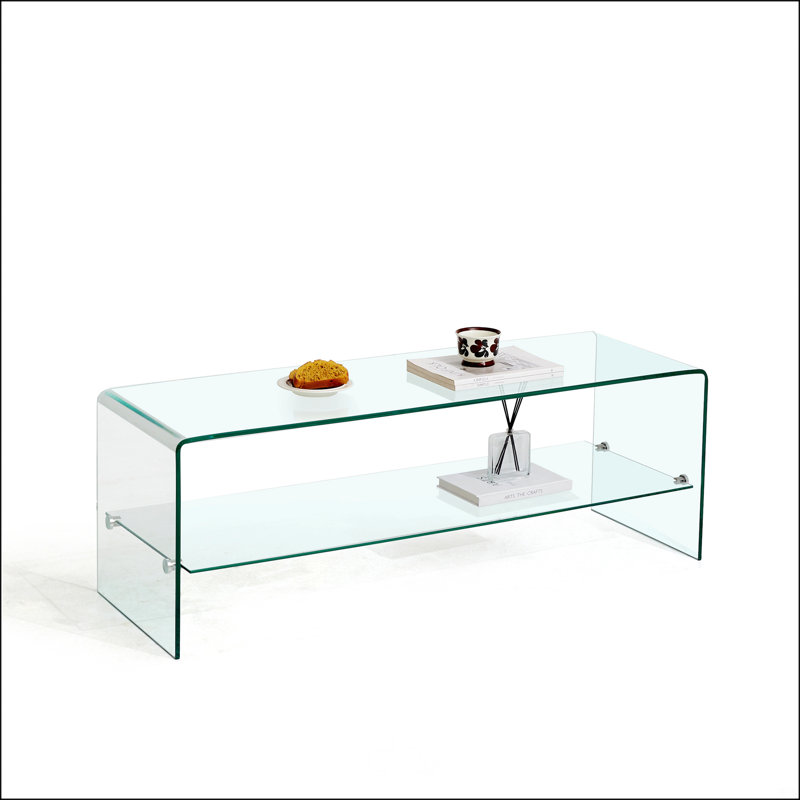 Clear Glass TV Table