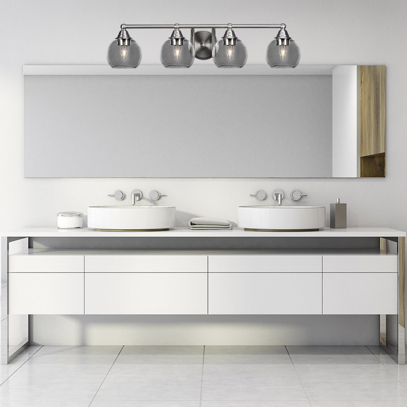 Michell 4-Light Bath Bar, Brushed Nickel