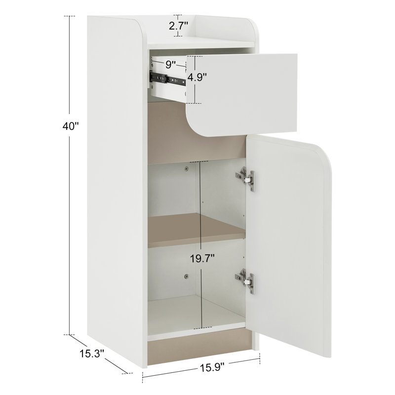 Armoire de rangement Juwaan, Blanc