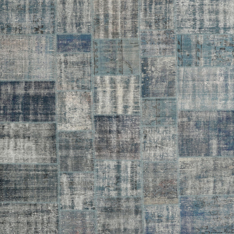 Tapis beige/gris/vert traditionnel Hoxton, Carré 4 pi