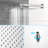 10 Inch Wall Mounted Shower With Square Dual Head Kit Handheld And