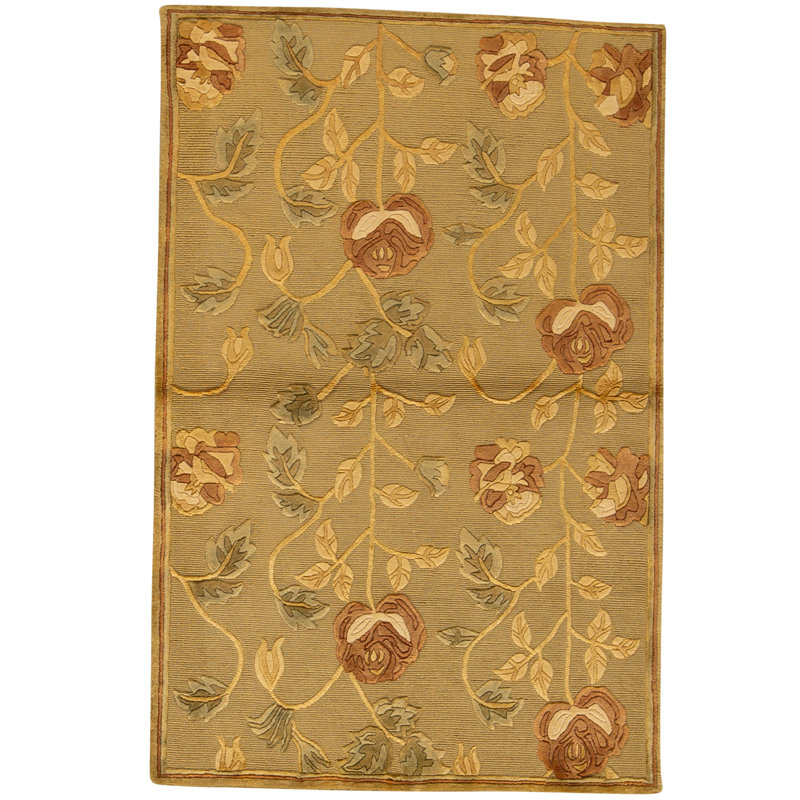 Tapis taupe noué à la main de haute qualité