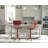 Rustic Red 36.5" Adjustable Tractor Seat Barstool with Backrest-89974195