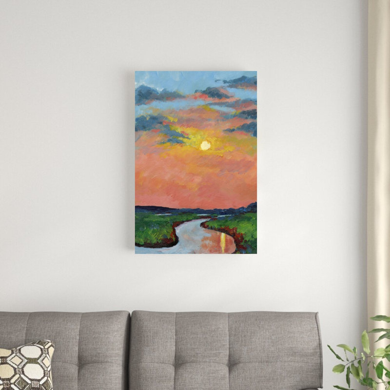 " River Scene I " Painting Print, 30" H x 20" W