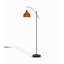 Luminaire en verre bombé courbé à bras courbé
