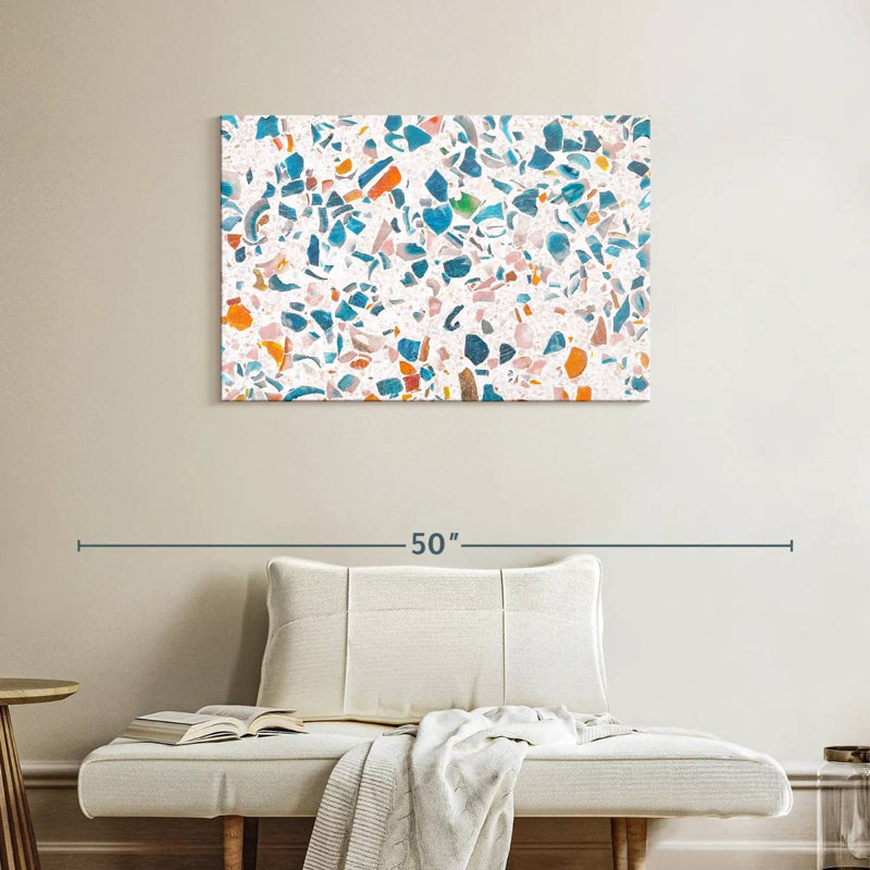Abstract Terrazzo Floor, 24" H x 36" W