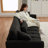 80''chenille fabric sofa with pillow-1126643204