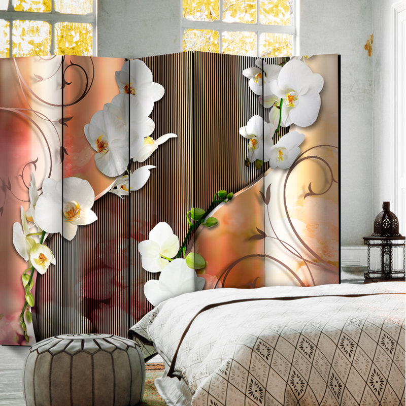 Solid Wood Folding Room Divider, 5