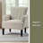 Havenwood Traditional Accent Chair With Stain-Resistant Polyester And Solid Wood Frame
