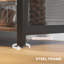 Armoire à vin à DEL avec supports en verre pour station de charge