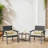 Penland 3-Piece Outdoor Wicker Set: 2-Person Seating, Sunbrella Cushions & Table-1633658584