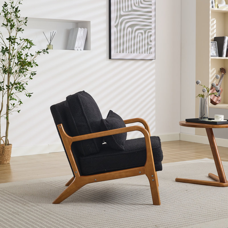 Fauteuil rembourré, Polyester noir