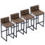 Tabouret de comptoir rembourré à dossier bas avec structure en métal épaissie pour îlot de cuisine-91899105-92115240-92115244