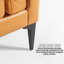 Causeuse coussin orange en cuir véritable-1754149542
