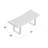 Marillin Acacia Rectangular Solid Wood Top Dining Table