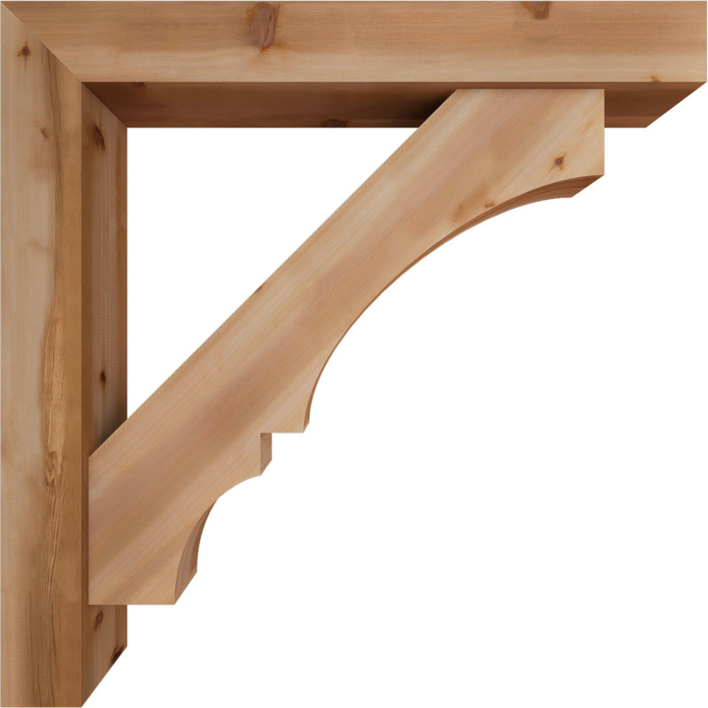 Support de bloc Balboa avec entretoise décalée, 48 X 48, Cèdre rouge occidental de l 7 1/2 po (lisse)