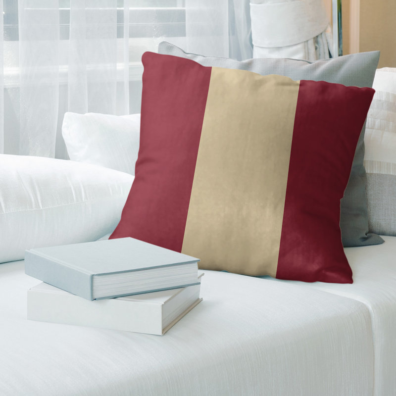 Housse de coussin Arizona Hockey, Noir / Rouge, 26 po x 26 po