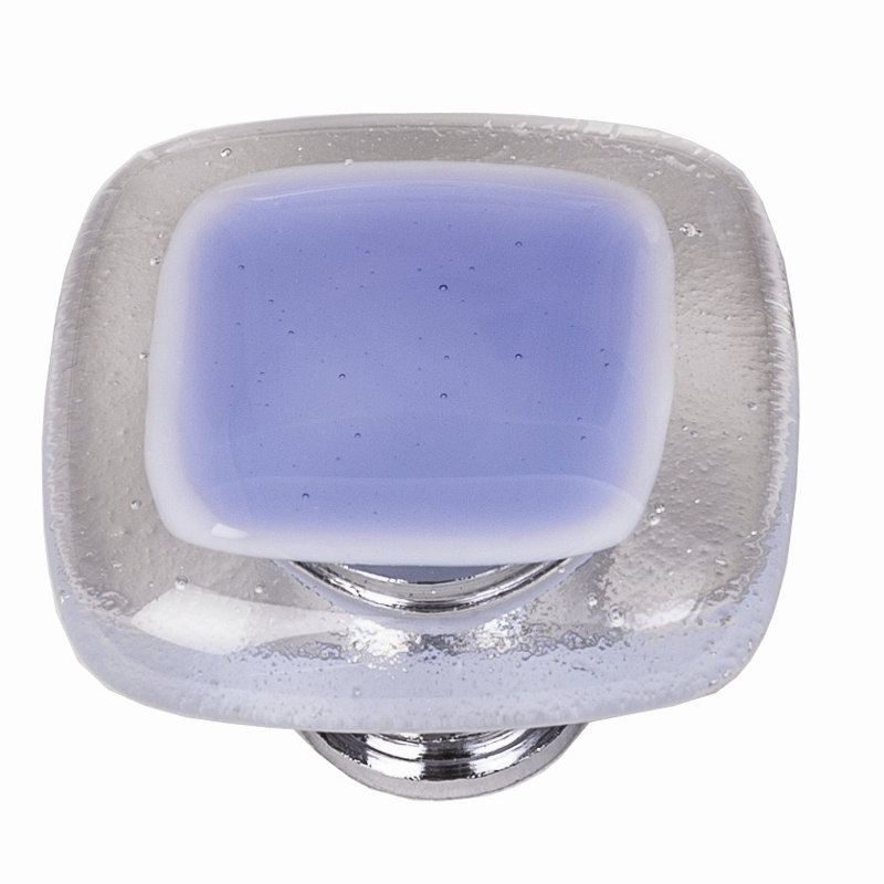 Square Knob, Sky Blue, Oil Rubbed Bronze