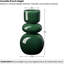 Vase en céramique verte à double ampoule réactive 10 "Arlo-605254312-605254313