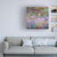  Art mural sur toile tendue - Art mural Claude Monet «The Artist's Garden at Giverny» pour le salon, la chambre à coucher ou le bureau - 14 x 14-1049859022