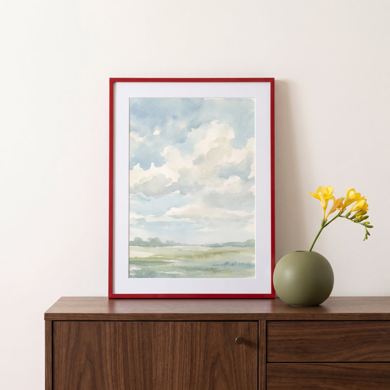 Cadre photo en bois massif Willette, L 11 po x H 14 po, Rouge