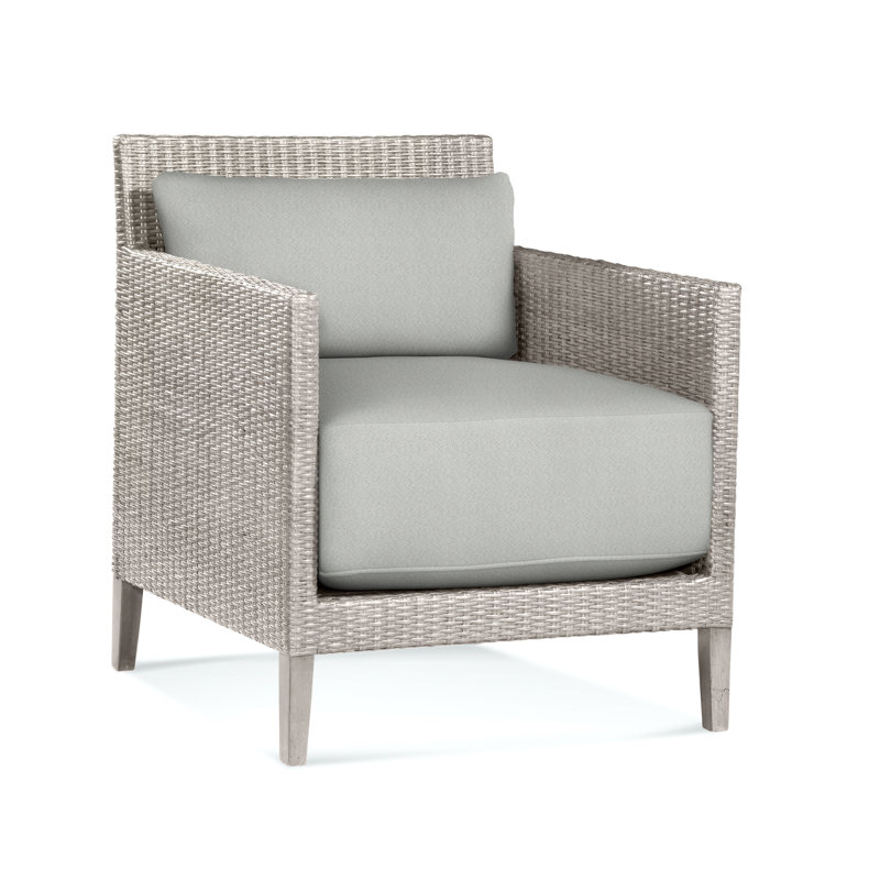 Beryl Armchair, Green Performance Fabric; 0851-54, Antique Frost White