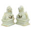 2 Piece Celadon Peking Lion Figurine Set