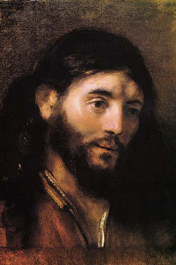 Tête de christ-impression d’art graphique, H 30 po x l 20 po x P 1,5 po
