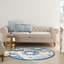 Tapis intérieur / extérieur bleu / gris / ivoire à motif floral Adamo-1183806206
