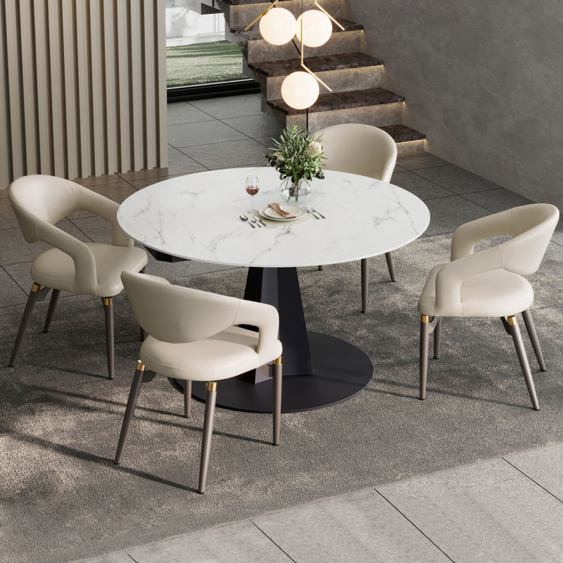 Xzavia 18.8'' H Faux Leather Upholstered Metal Armchair