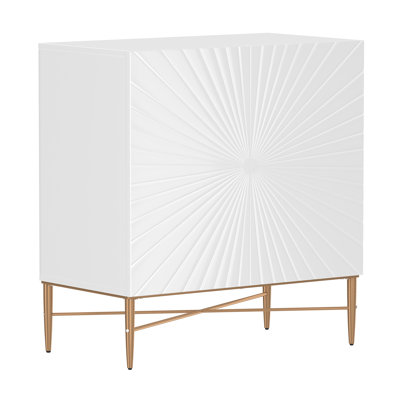 Armoire d'appoint en bois 2 portes avec pieds en métal