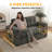 150cm Compressed Foam Sofa Couch Dark Gray