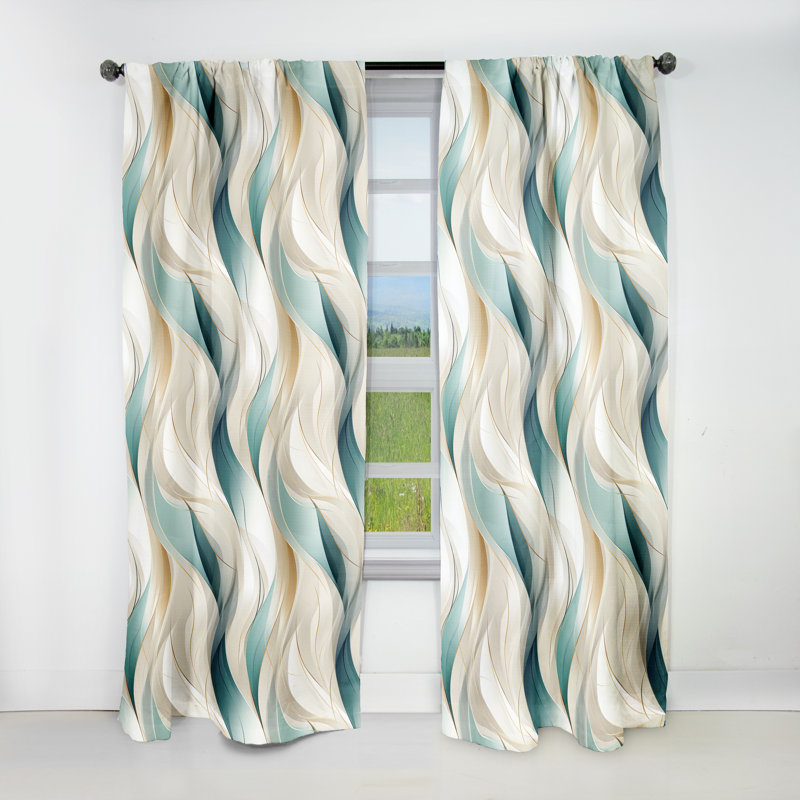 Subdued Elegance - Modern Blackout Abstract Curtain - 1 Panel, 52" W x 90" L