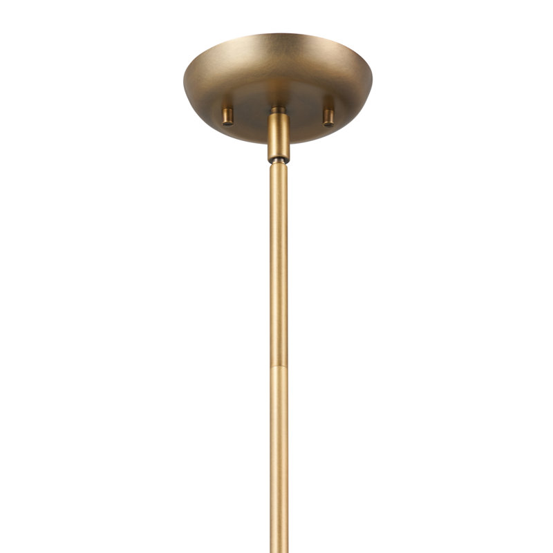 1 - Light Single Pendant, Greige, 16.25" H x 18" W x 18" D