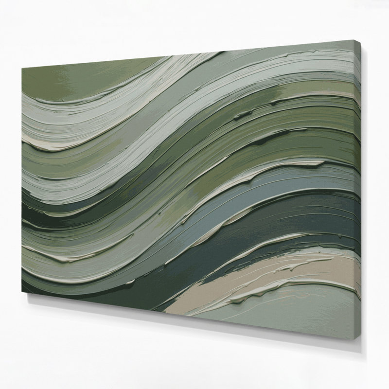 Impression sur toile horizontale à rayures horizontales gris clair et gris clair, H 11 po x l 14 po