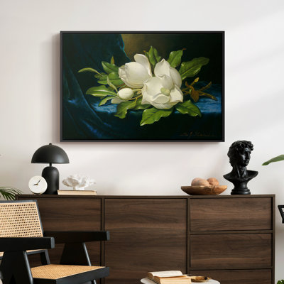 Giant Magnolias on a Blue Velvet Cloth, c. 1890-Martin Johnson Heade-Framed Gallery Wrapped Canvas