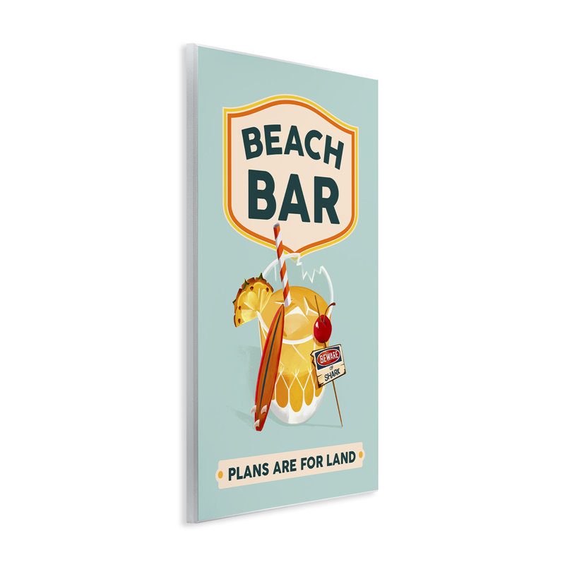 «Beach Bar Cocktail Art» par The Whiskey Ginger, H 15 po x l 10 po