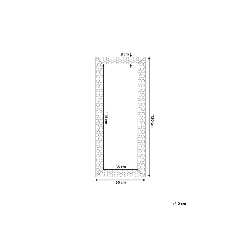 Ayan Flat Wall Mirror, Gold