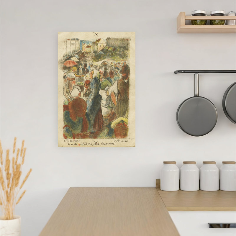 The Gisors Market, Rue Cappeville, C.1894 Abstract Contemporary Architecture Wall Art Print - Print, 45.72cm H x 30.48cm W