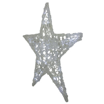 Décoration de Noël étoile en verre filé 24 po