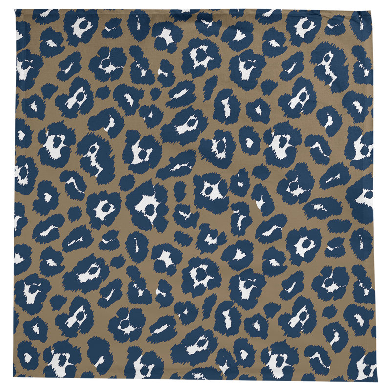 Nappe en mélange de coton à imprimé animalier, 58 po x 58 po, Brun