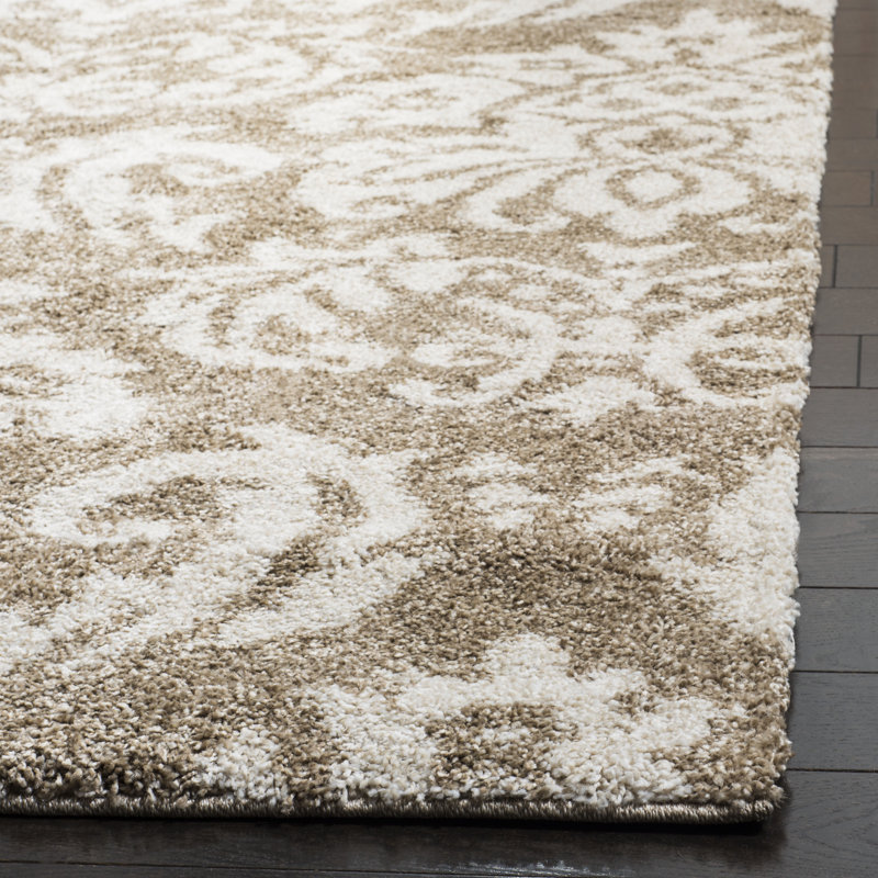 Ellyona Shag Performance Damask Rug, Runner 2'3" x 7'