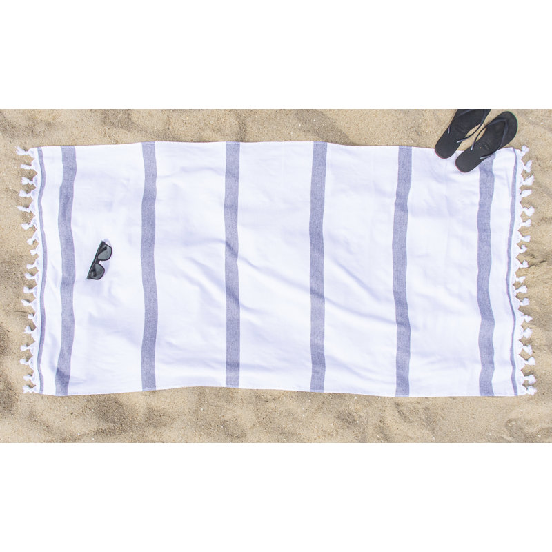 Très grande serviette de plage Marlene, Gris