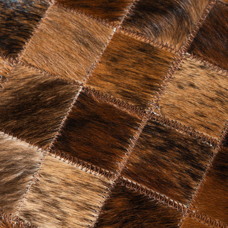 Coussin Brindle, Patchwork brun
