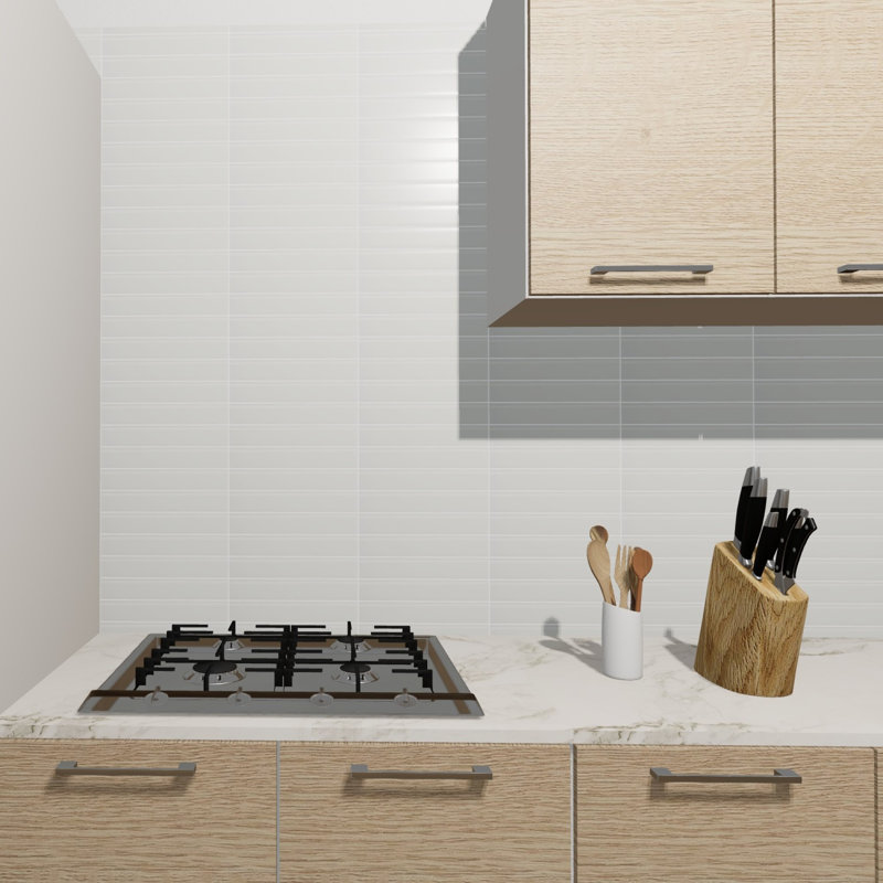 Charm School 2'' W x 12'' L Glass Subway Singular Tile, Snow